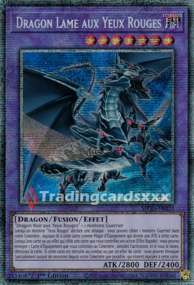 Yu-Gi-Oh! Méga-Pack Dragon Lame Yeux Rouges MP25-FR031 Starlight