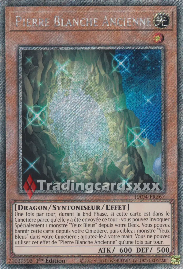 Yu-Gi-Oh! Pierre Blanche Ancienne RA04-FR267 carte 1ère édition