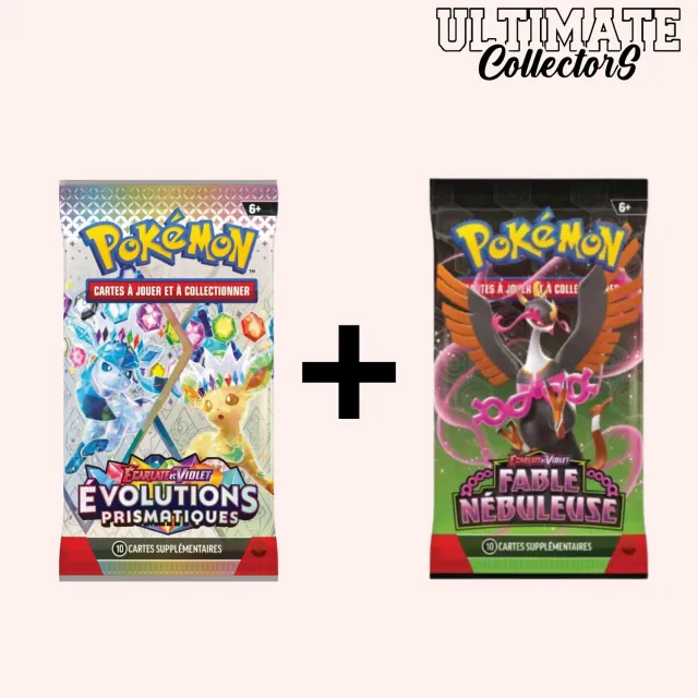 Pokémon EV8.5 EV6.5 lot 2 boosters français scellés