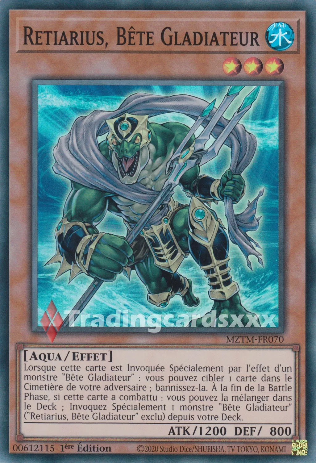 Yu-Gi-Oh! Labyrinthe du Maître Retiarius Bête Gladiateur MZTM-FR070 carte