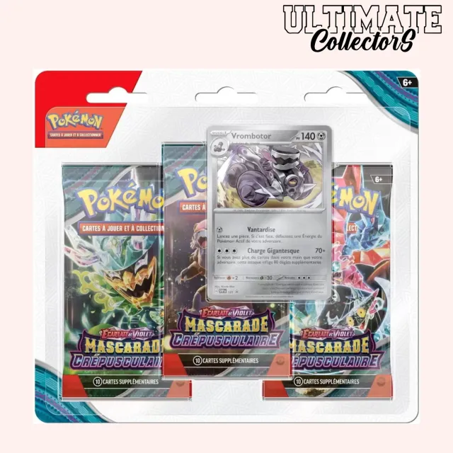 Pokémon Mascarade Crépusculaire tripack EV06 français scellé