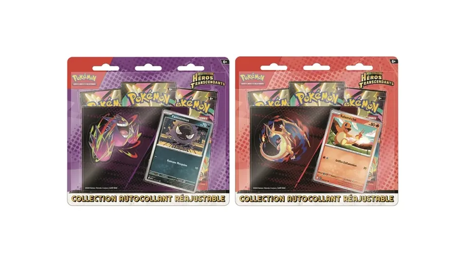 Pokémon Héros Transcendants Tripack Autocollants 3 Boosters FR