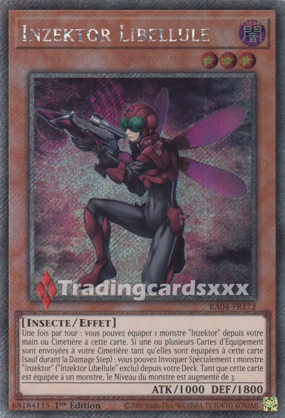 Yu-Gi-Oh! Ruée Quart Siècle Inzektor Libellule RA04-FR172 carte PS